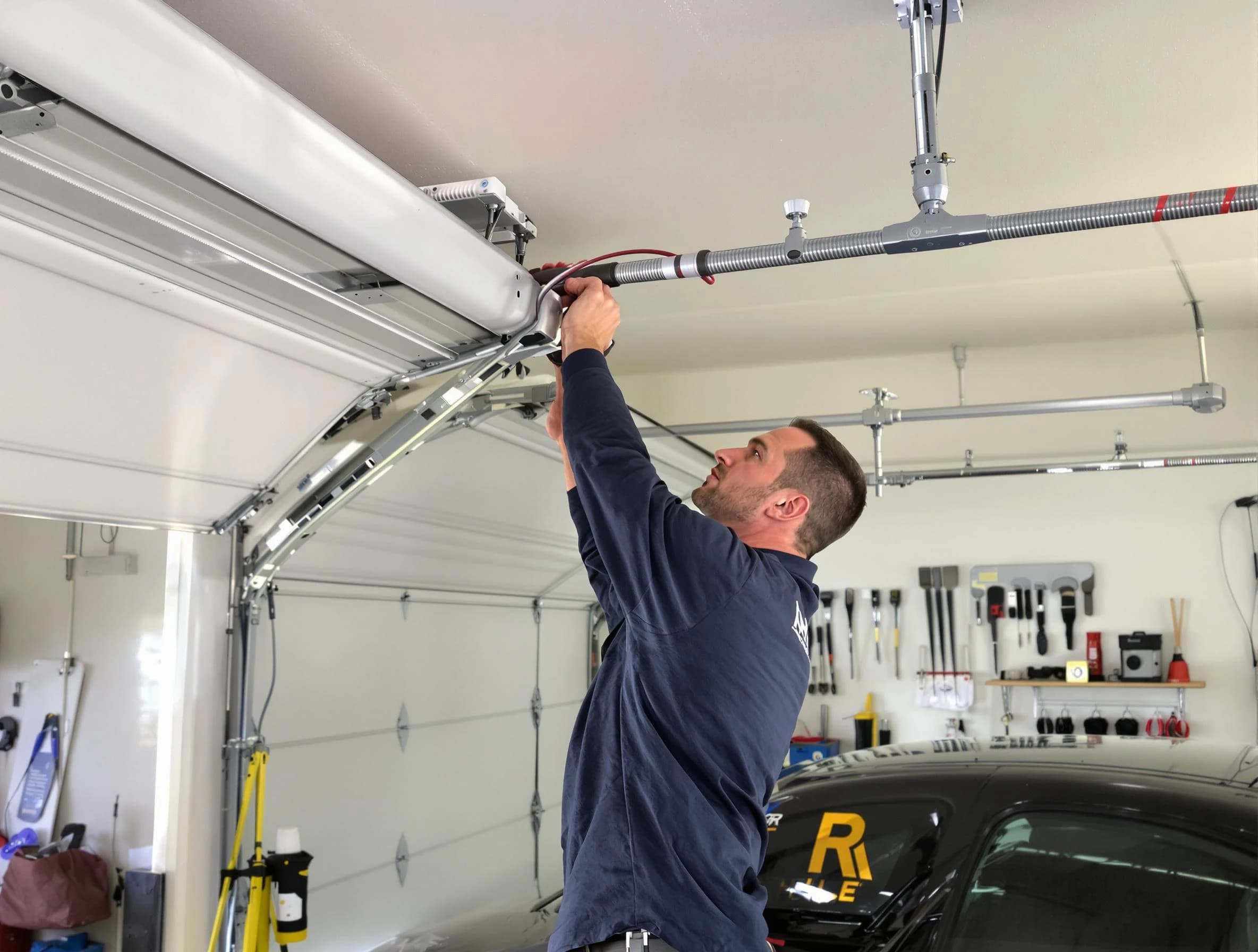 Applewood Garage Door Repair technician performing garage door cable repair in Applewood