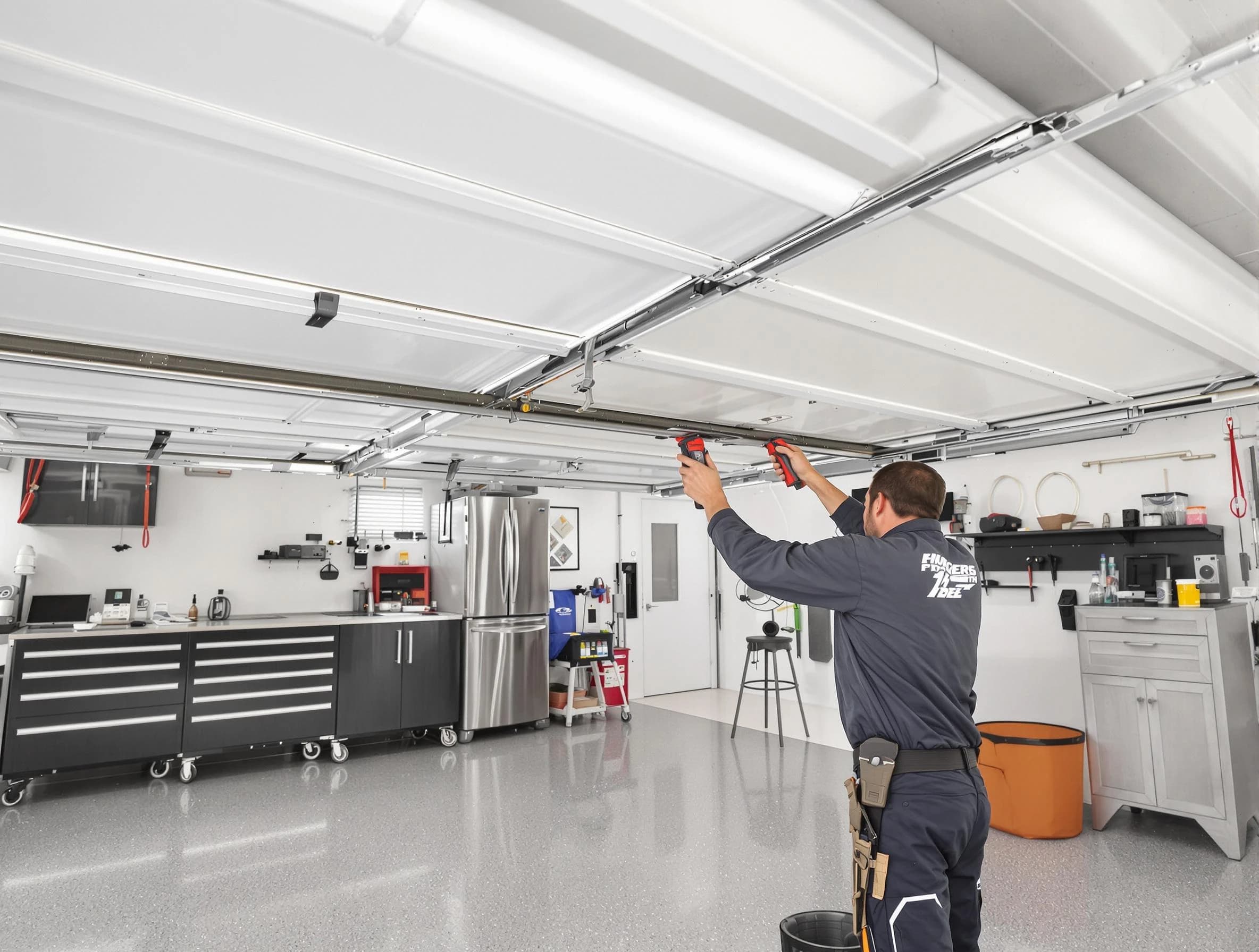 Overhead garage door repair service by Applewood Garage Door Repair in Applewood