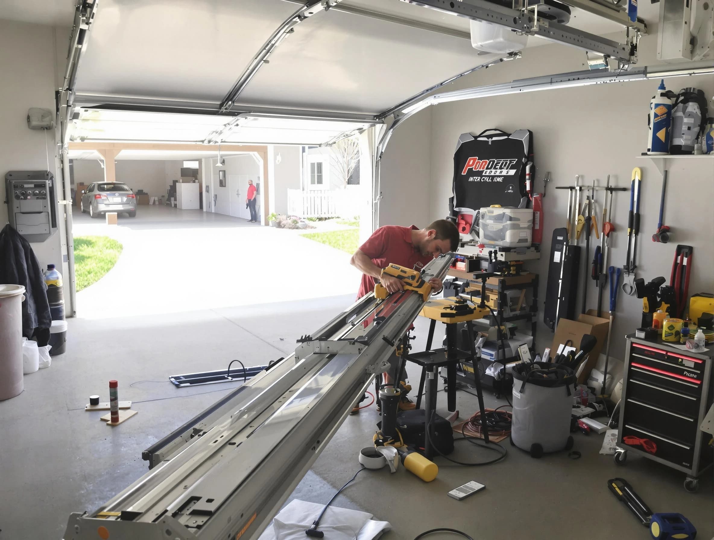 Applewood Garage Door Repair expert performing track repair in Applewood